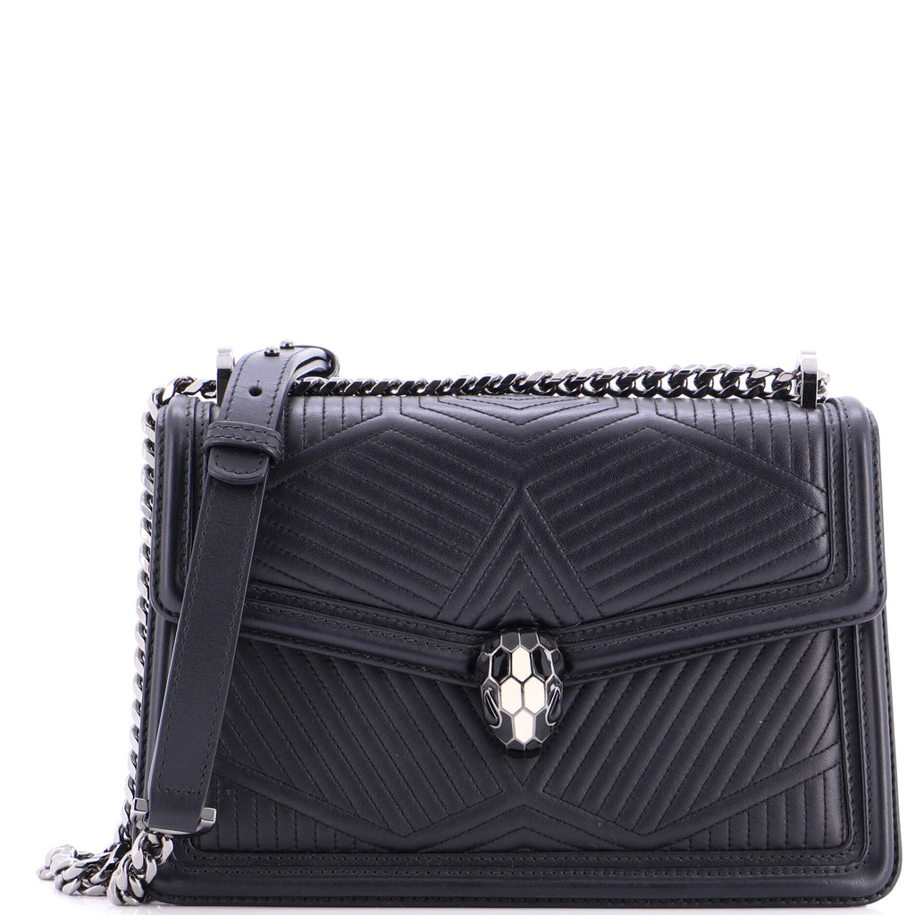 Serpenti Forever Shoulder Bag Quilted Leather Small