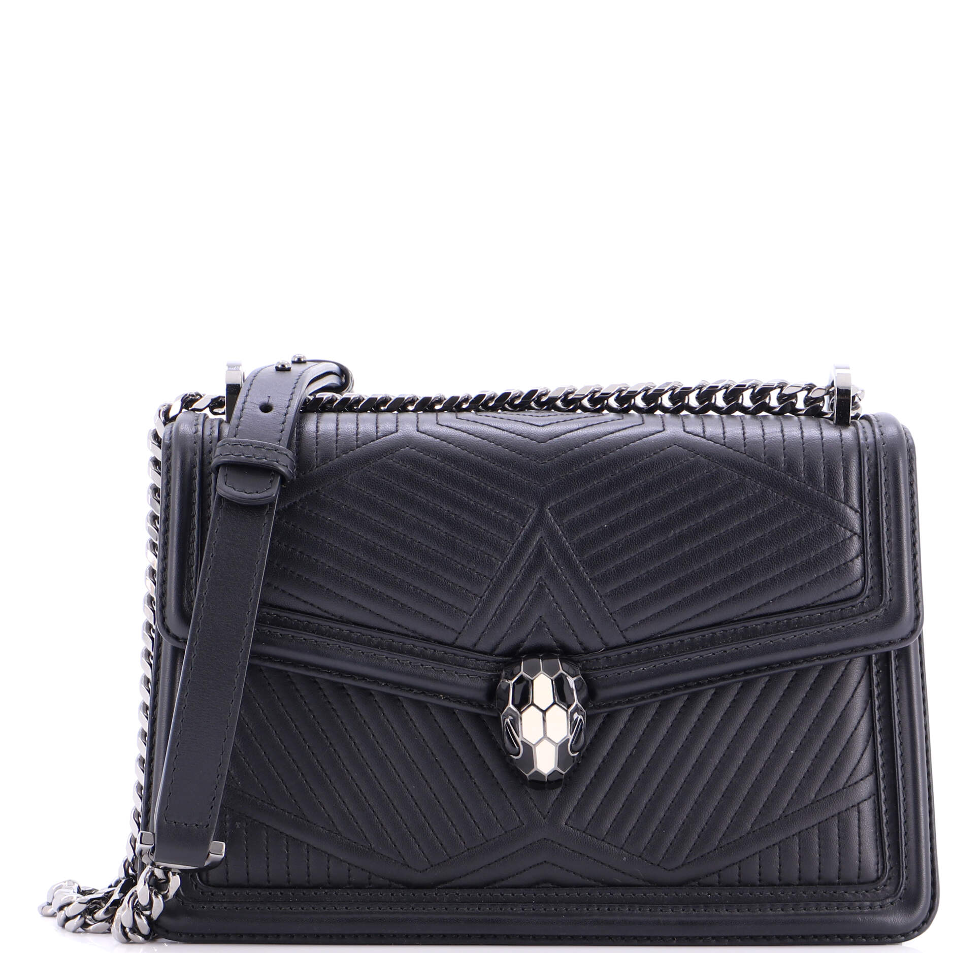 Serpenti Forever Shoulder Bag Quilted Leather Small