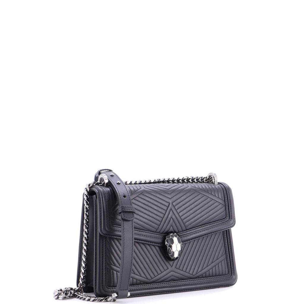 Serpenti Forever Shoulder Bag Quilted Leather Small