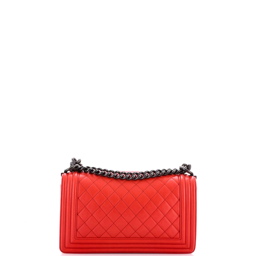Boy Flap Bag Quilted Calfskin Old Medium