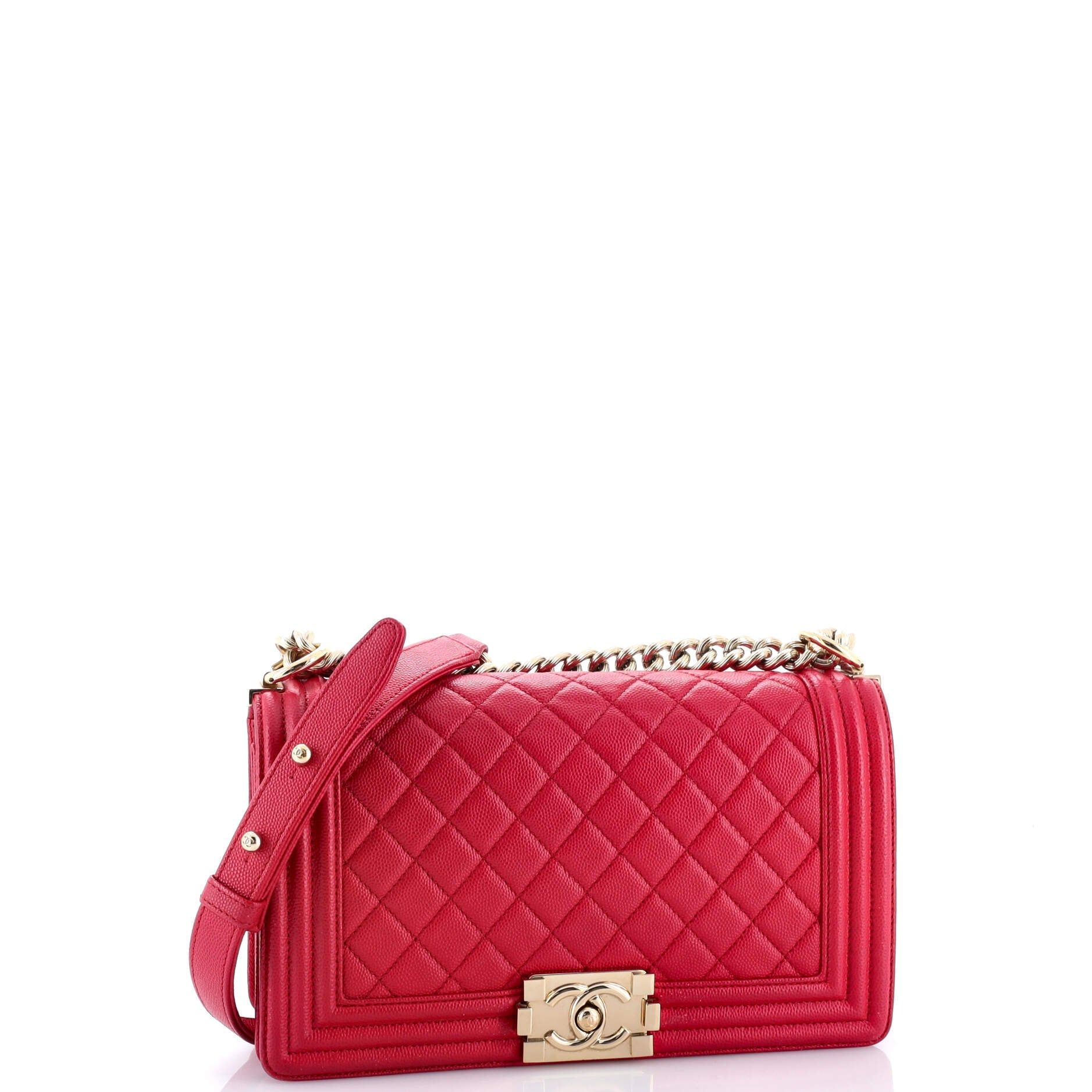 Boy Flap Bag Quilted Caviar Old Medium