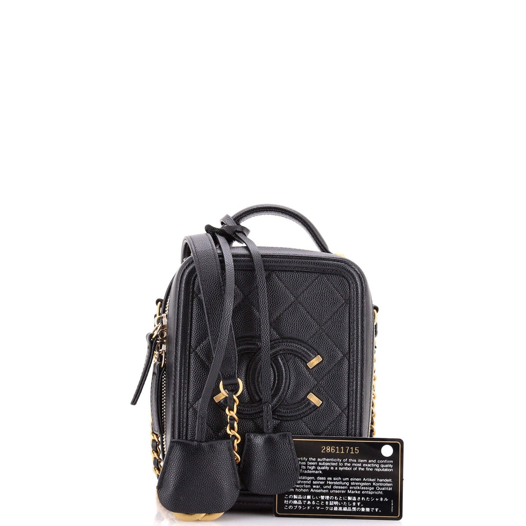 Filigree Vertical Vanity Case Quilted Caviar