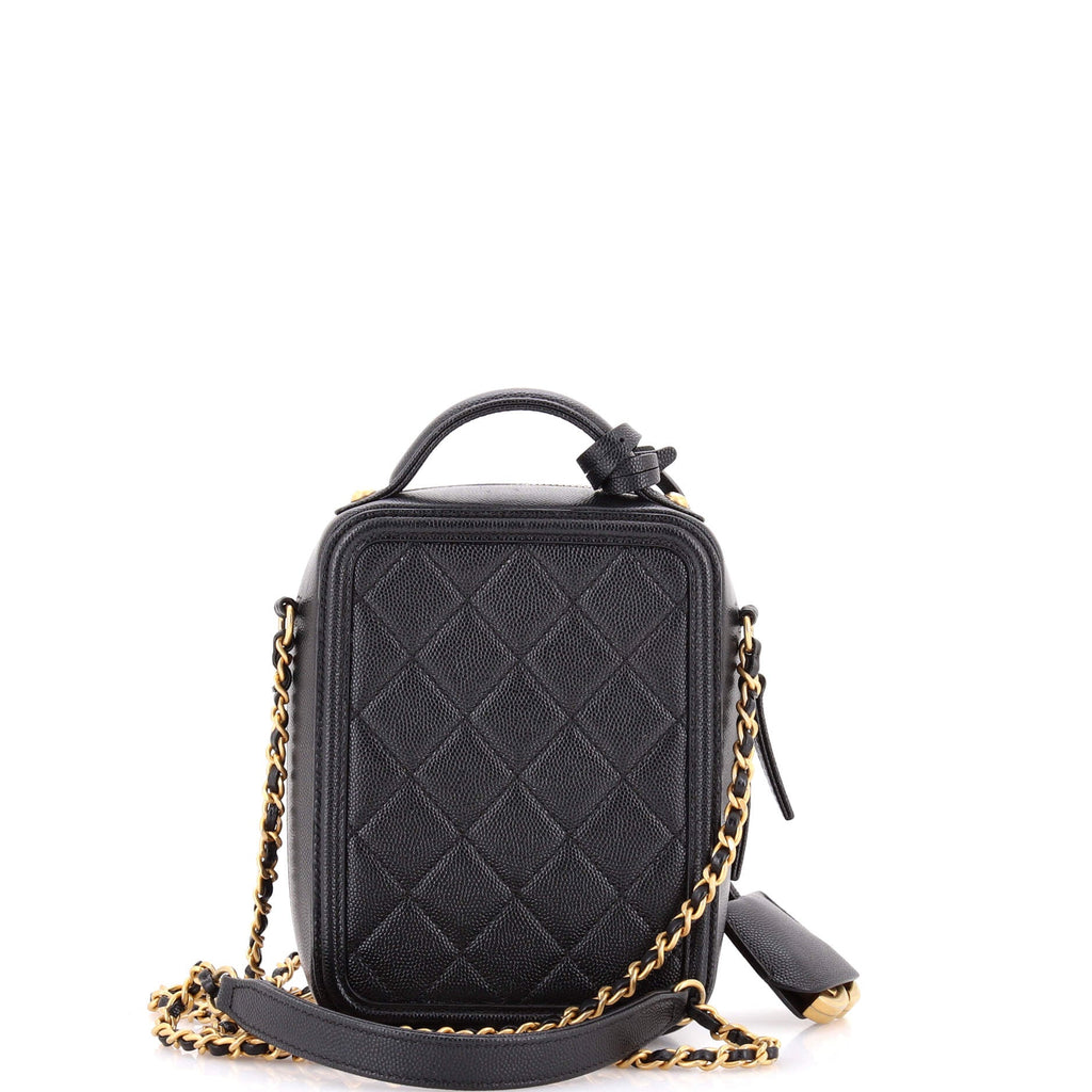 Filigree Vertical Vanity Case Quilted Caviar