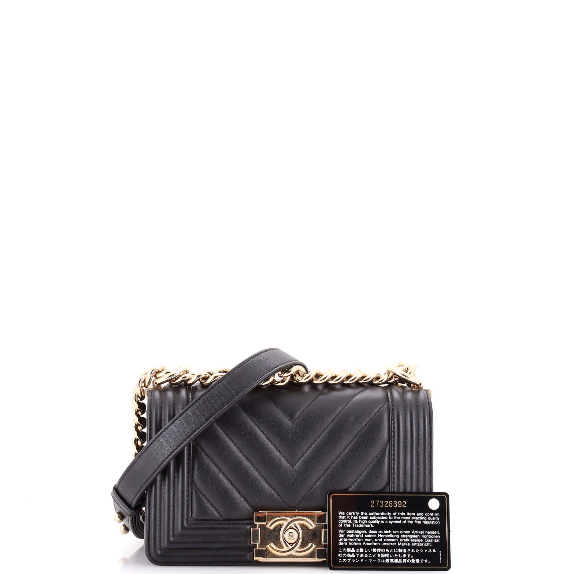Boy Flap Bag Chevron Calfskin Small
