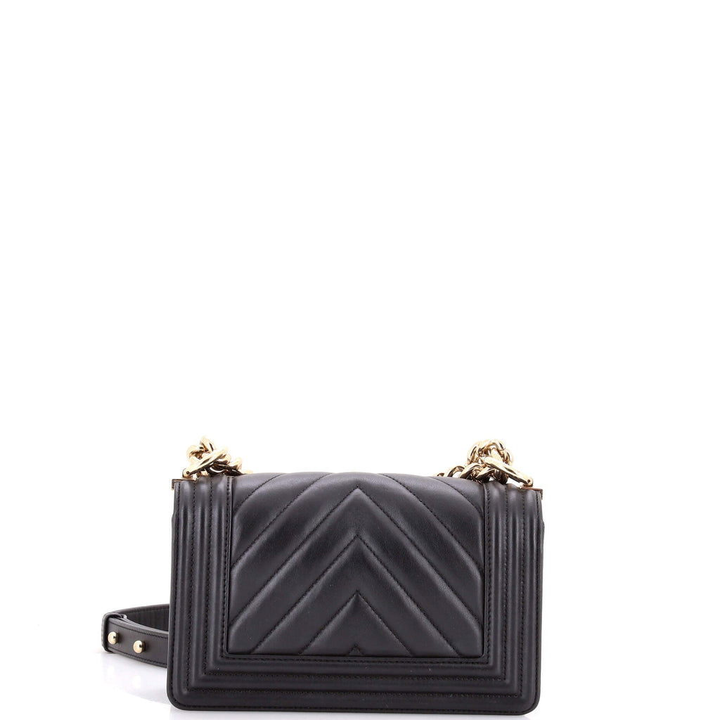 Boy Flap Bag Chevron Calfskin Small