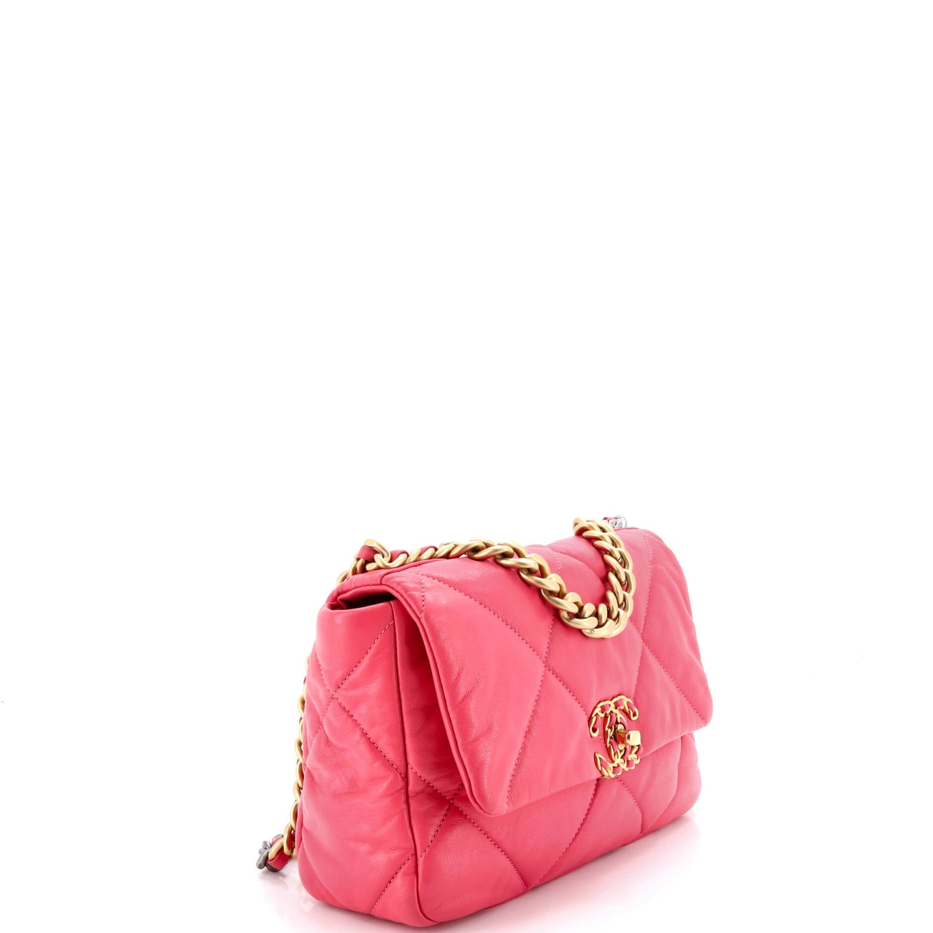 19 Flap Bag Quilted Leather Medium