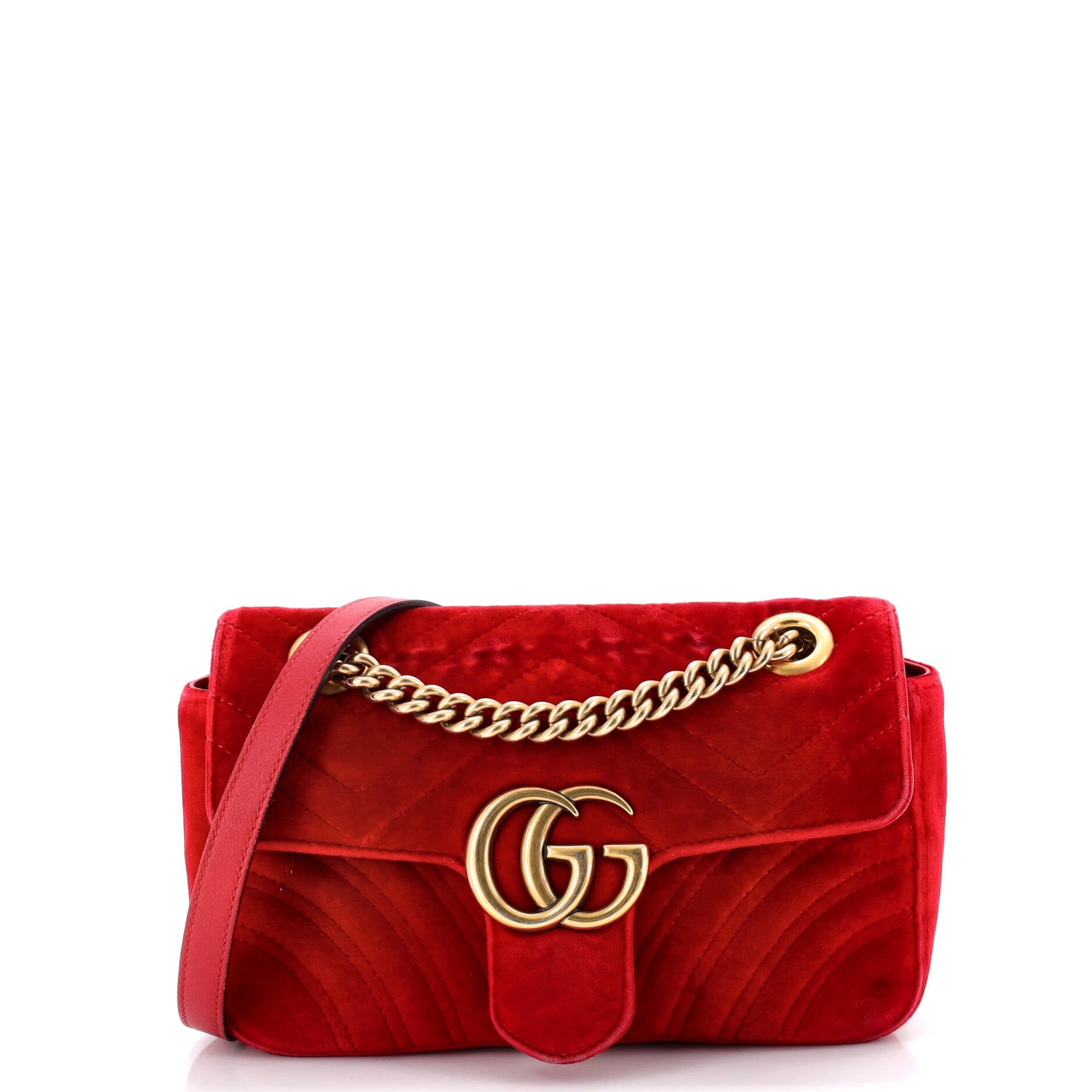 GG Marmont Flap Bag Matelasse Velvet Small