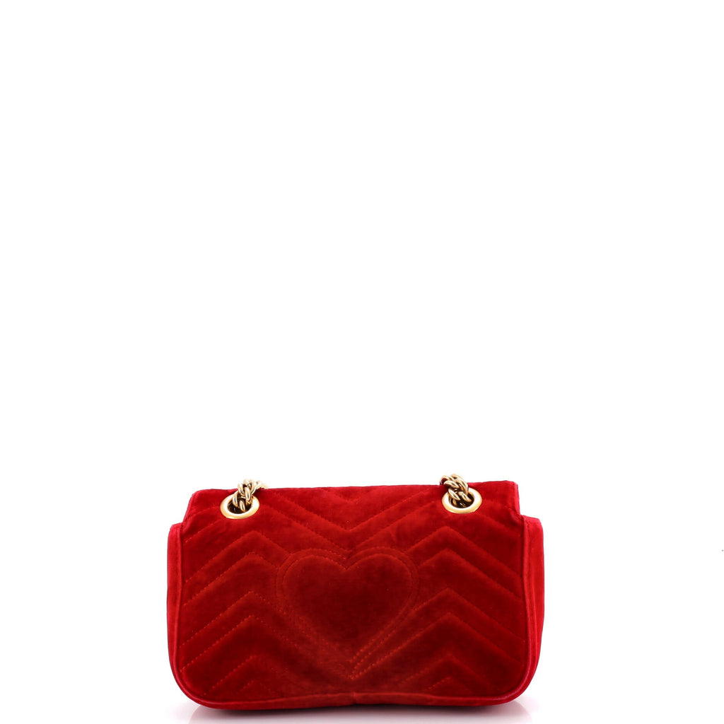 GG Marmont Flap Bag Matelasse Velvet Small