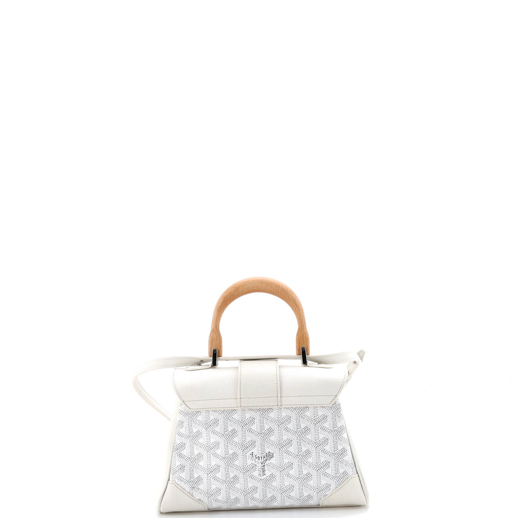 Saigon Top Handle Bag Coated Canvas with Leather Mini