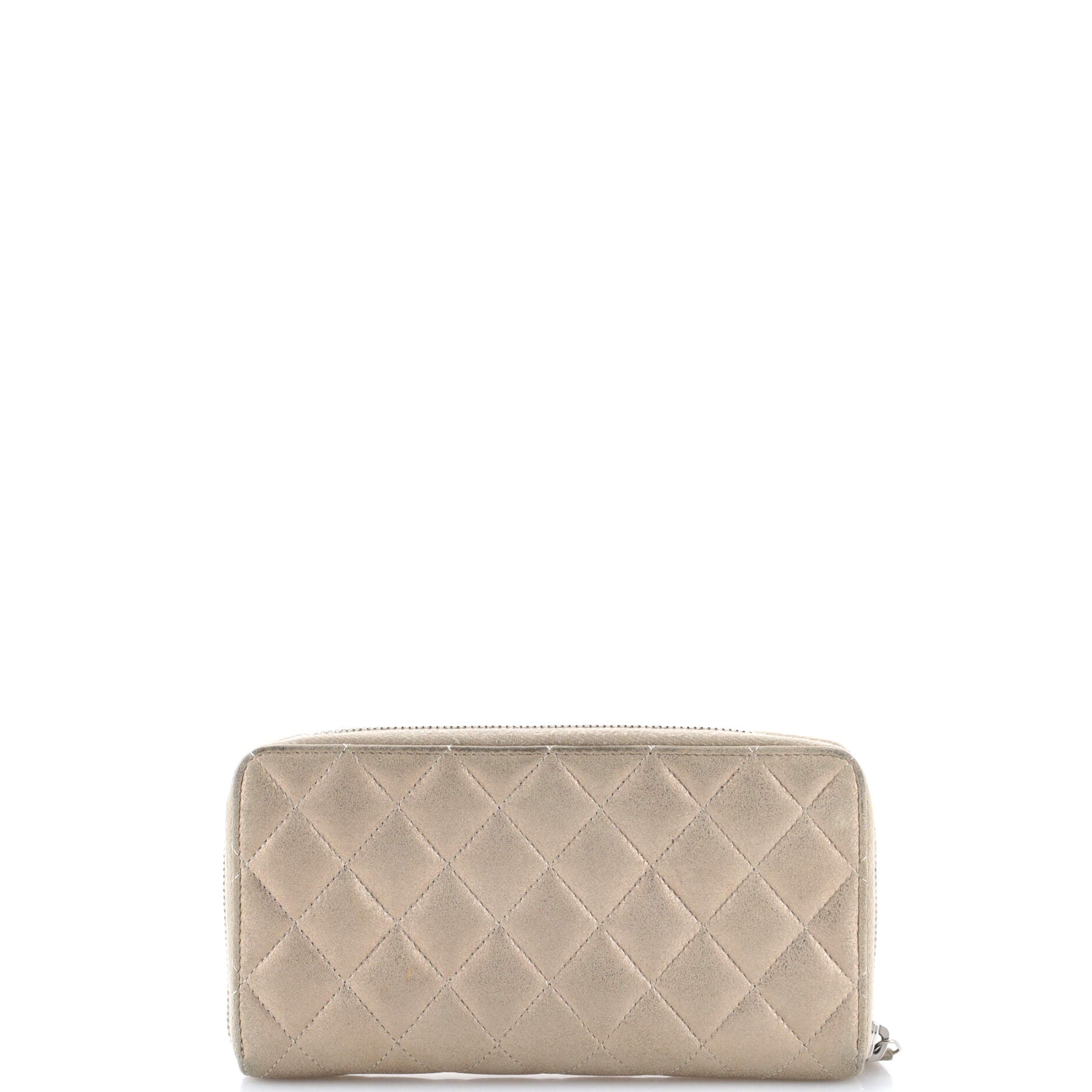 Paris-Salzburg Zip Around Wallet Quilted Iridescent Calfskin Long
