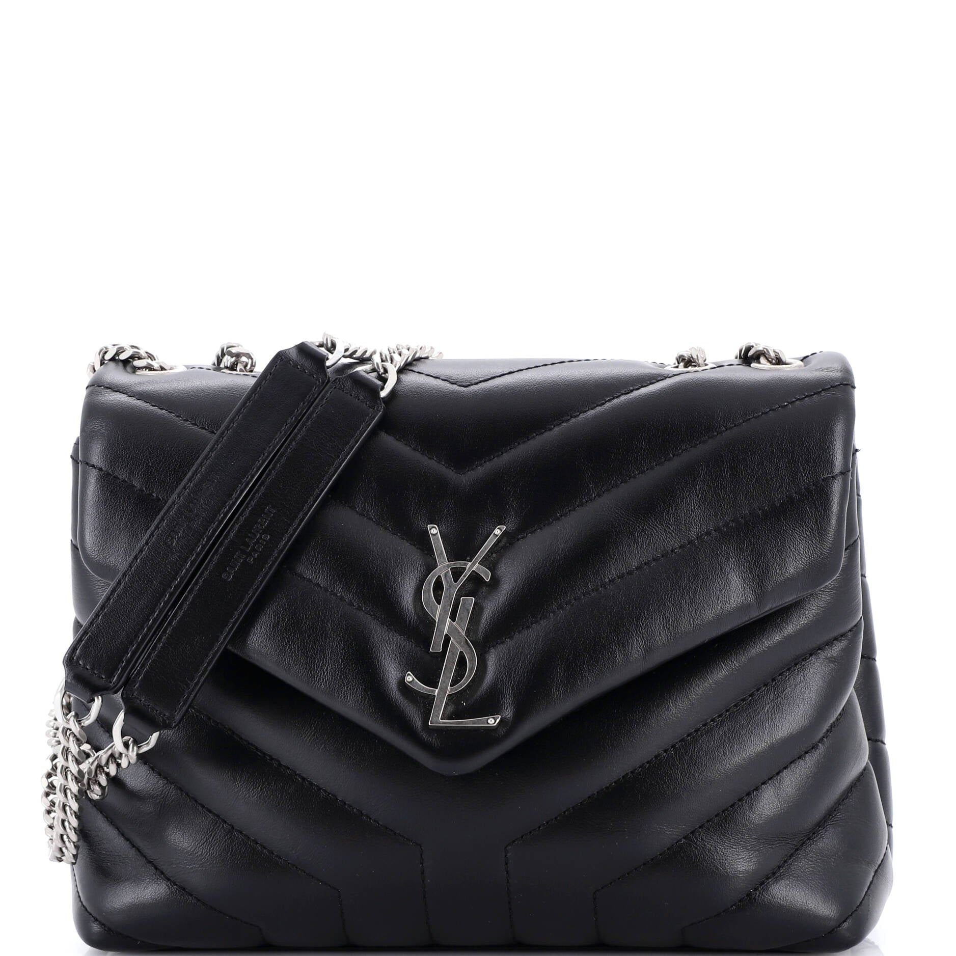 Loulou Shoulder Bag Matelasse Chevron Leather Small