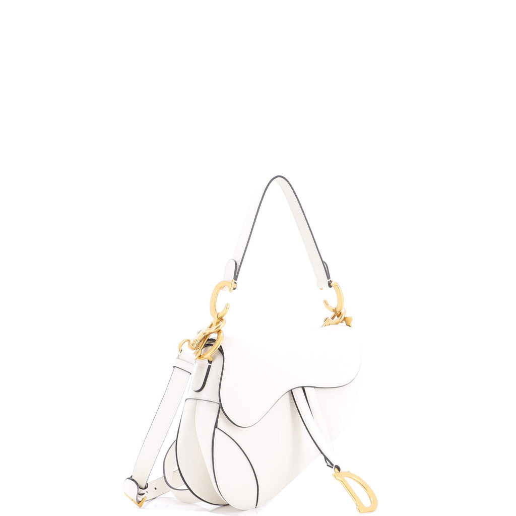 Saddle Handbag with Strap Leather Medium