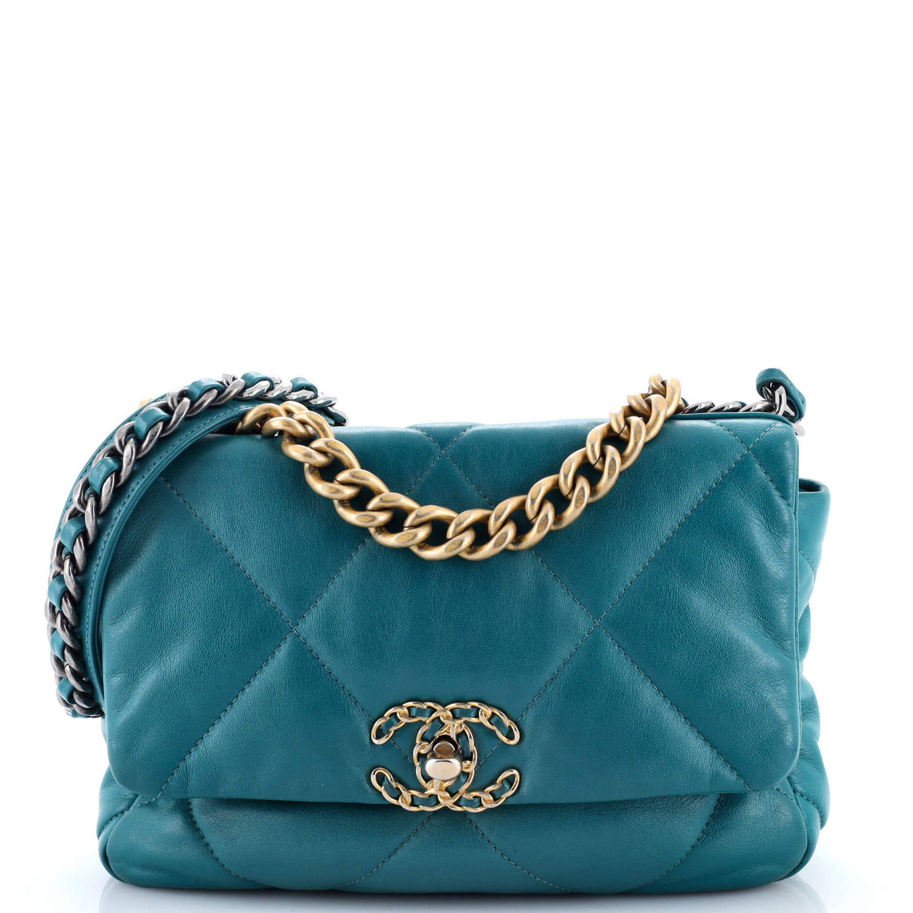 19 Flap Bag Quilted Leather Medium