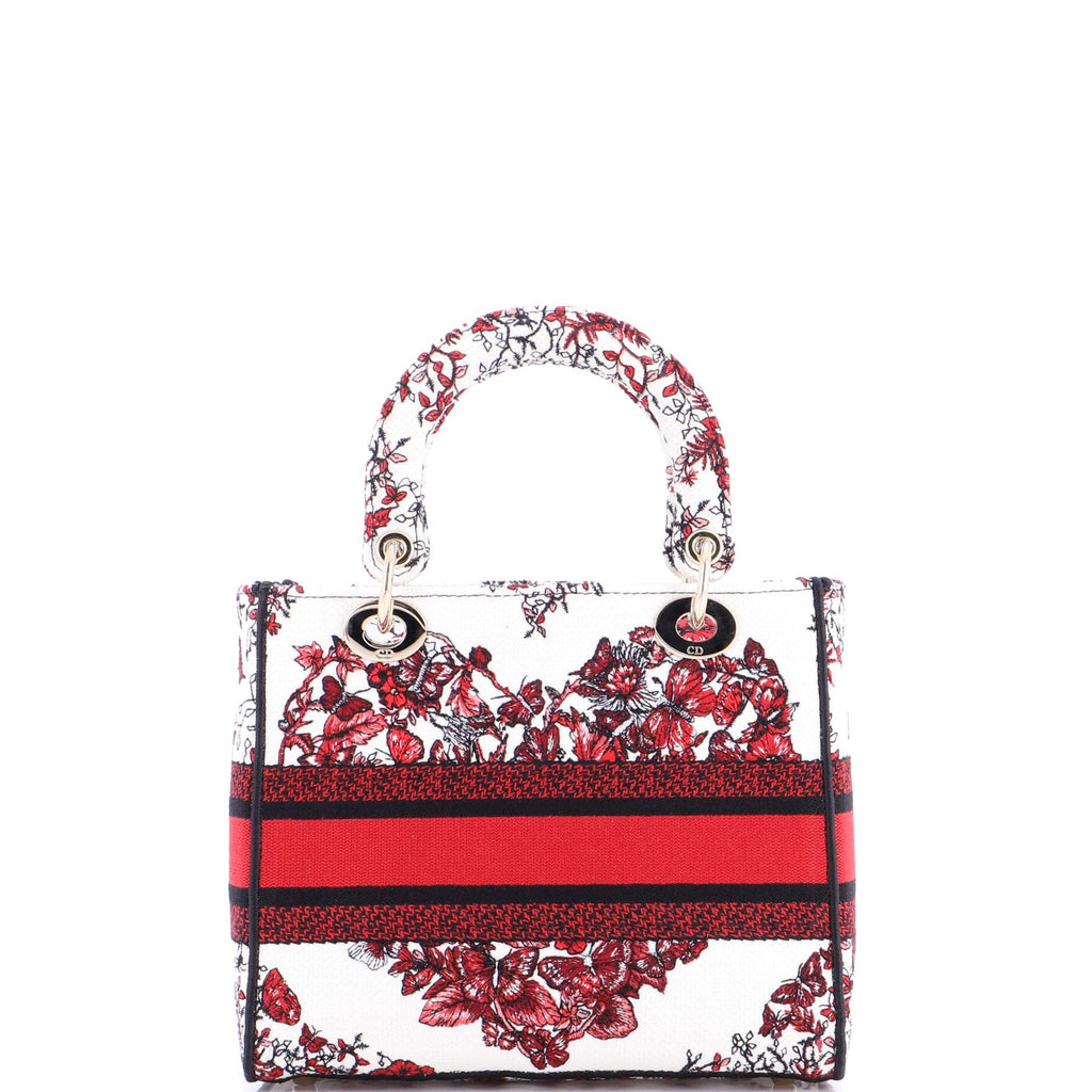 Lady D-Lite Bag Embroidered Canvas Medium