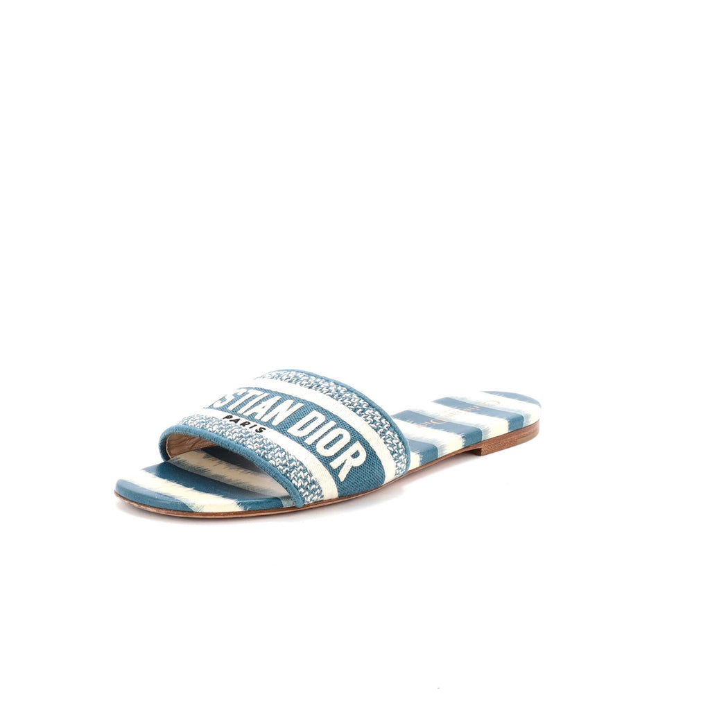 Women's Dway Flat Sandals Embroidered Canvas