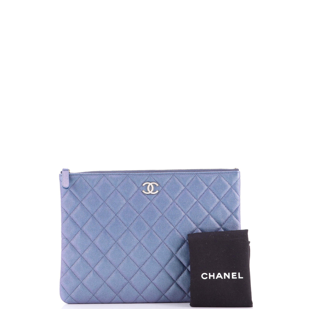 O Case Clutch Quilted Caviar Medium