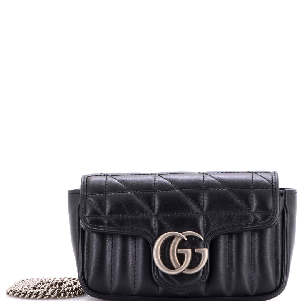 GG Marmont Flap Bag Mixed Matelasse Leather Super Mini