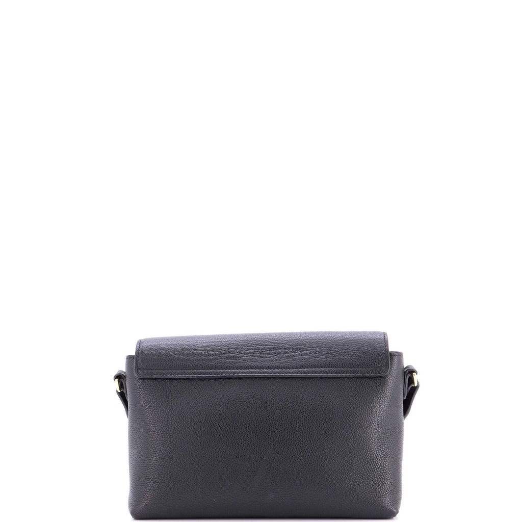 Note Crossbody Bag Leather with Vintage Check Canvas Medium