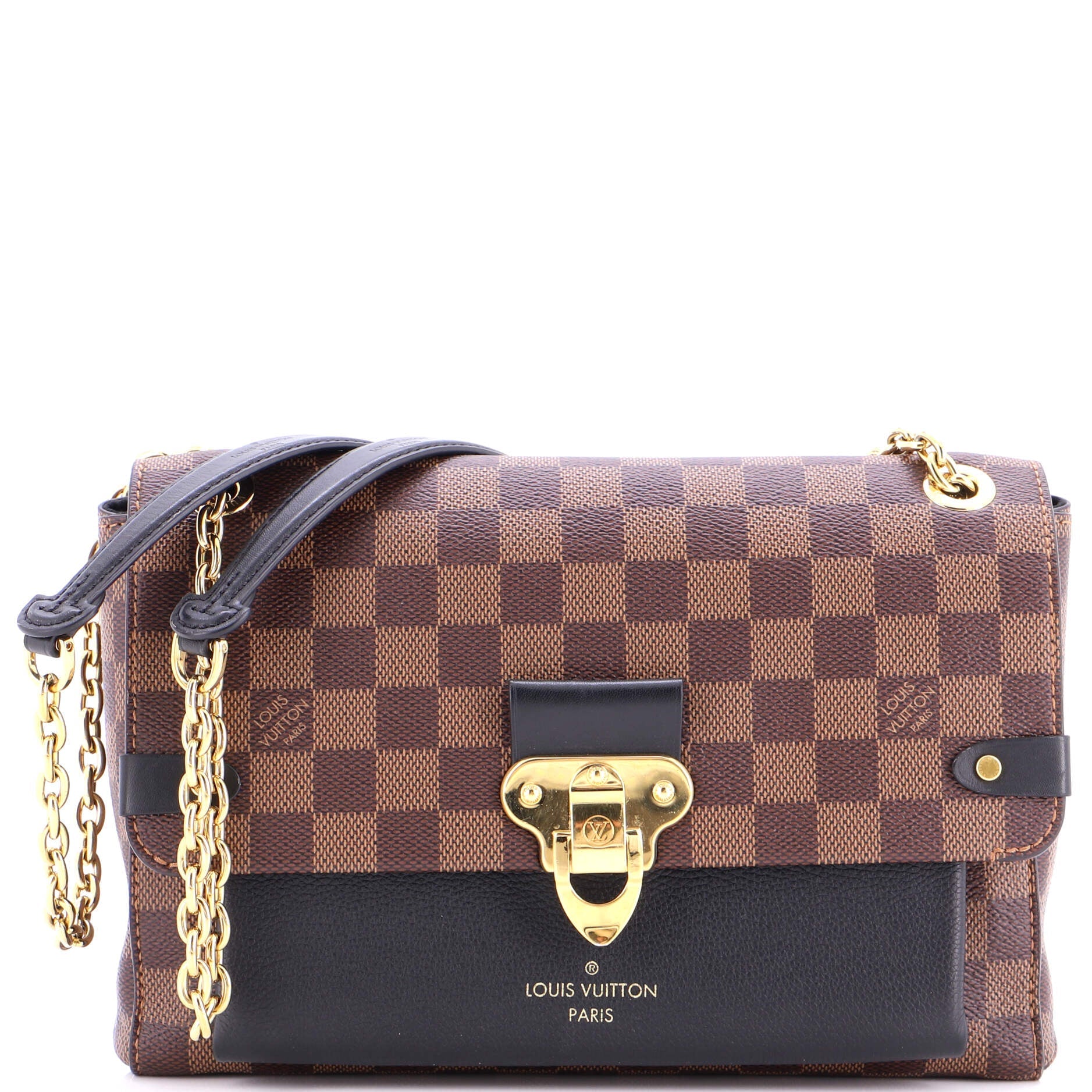 Vavin Handbag Damier with Leather PM