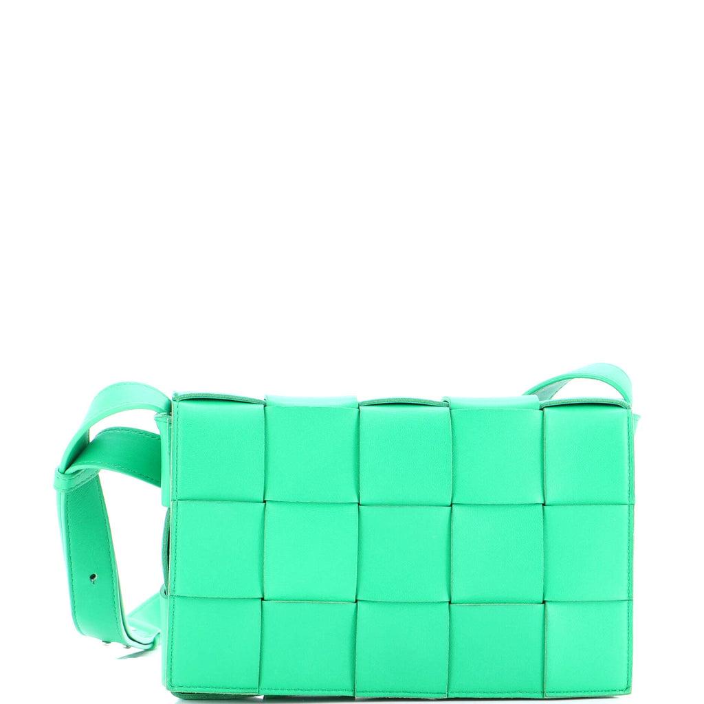 Cassette Crossbody Bag Maxi Intrecciato Leather Small