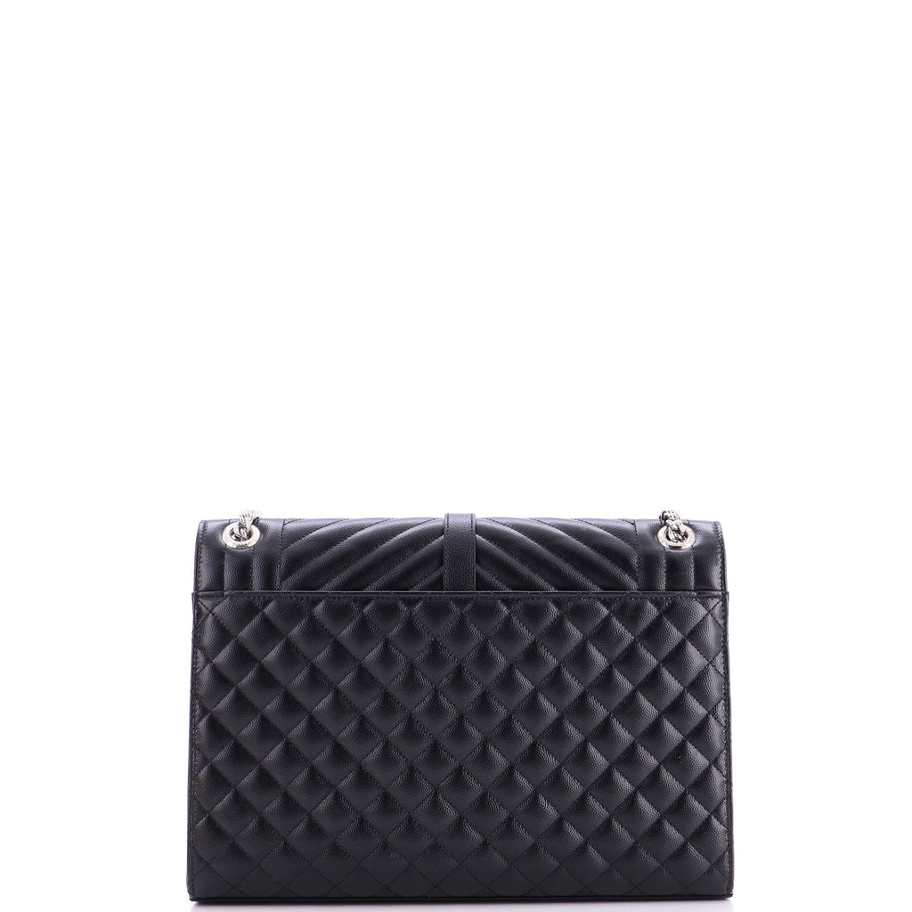 Classic Monogram Envelope Satchel Mixed Matelasse Leather Large