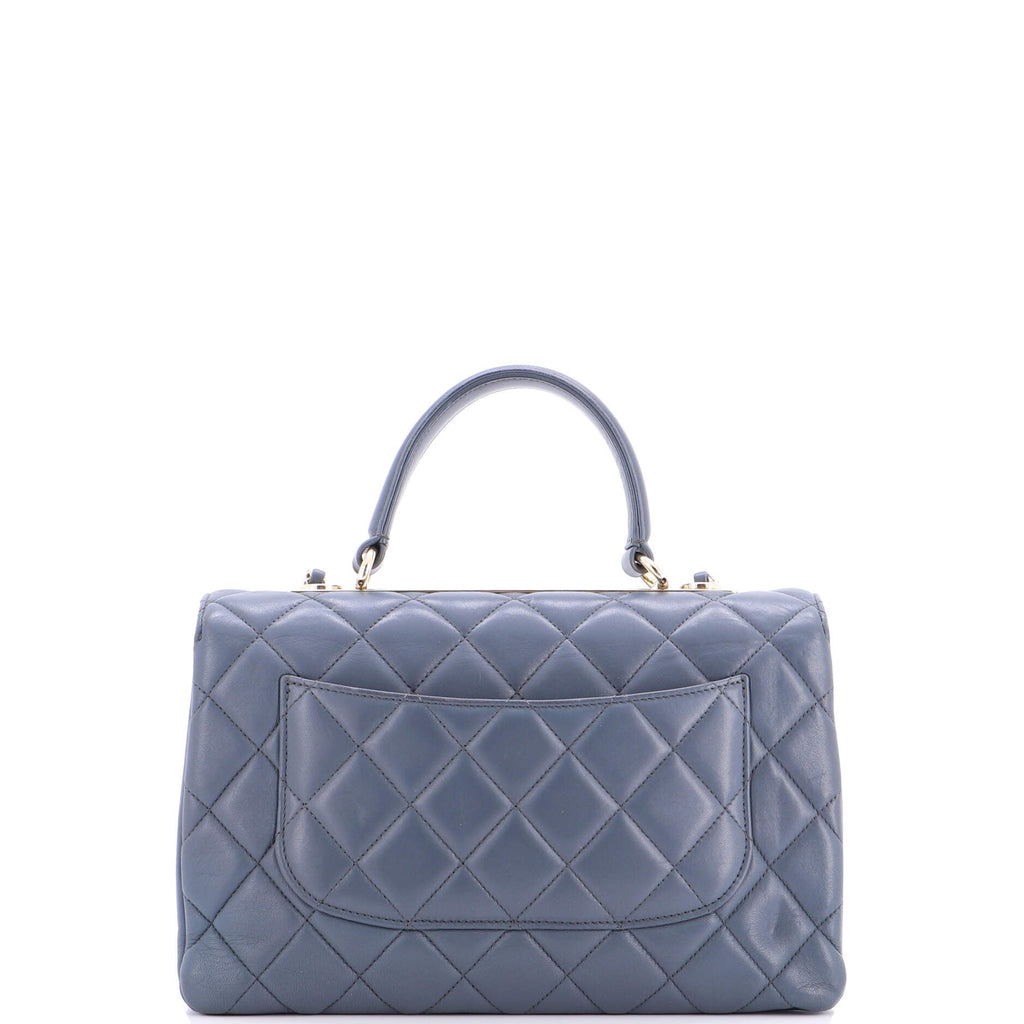 Trendy CC Top Handle Bag Quilted Lambskin Medium