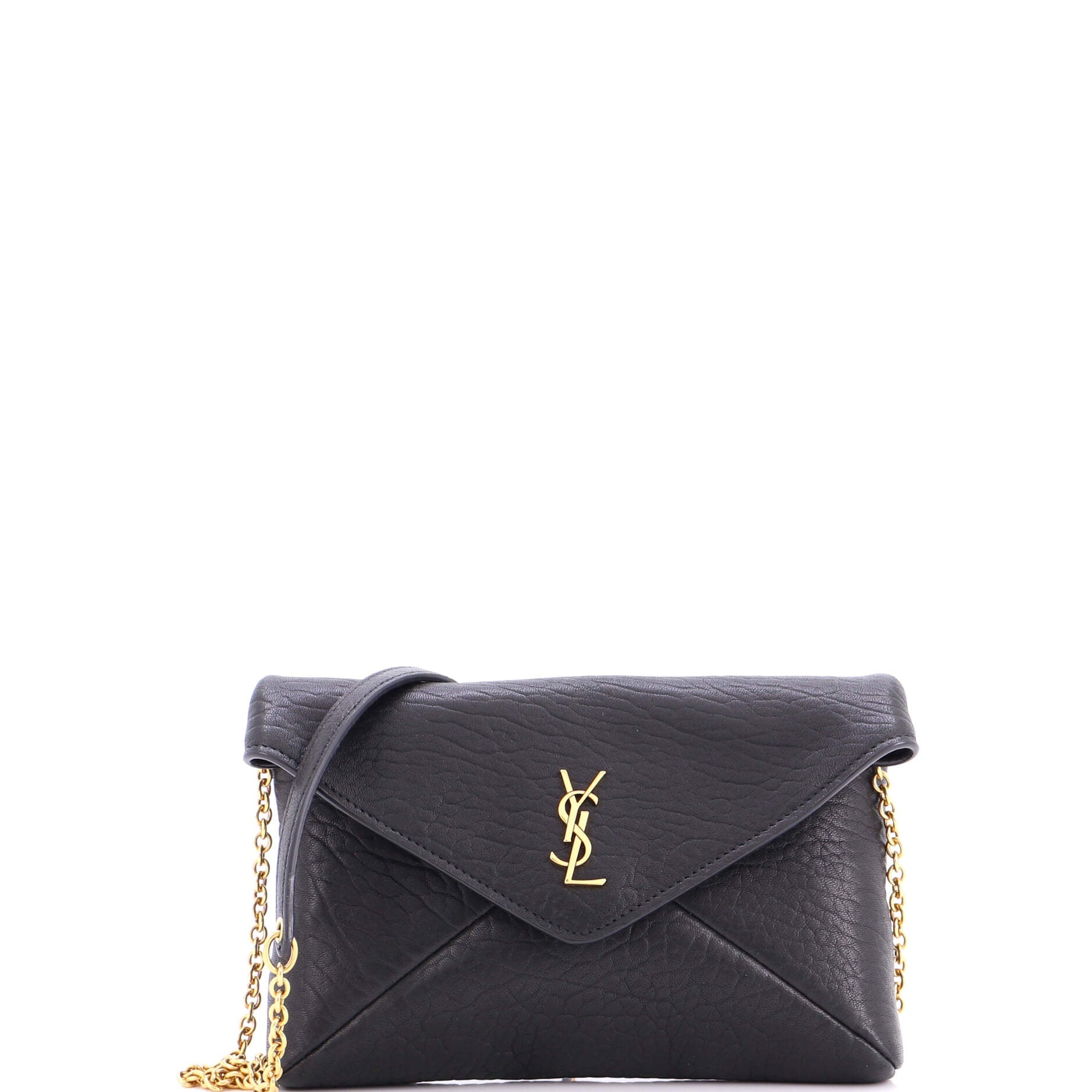 Cassandre Envelope Chain Crossbody Bag Leather Mini