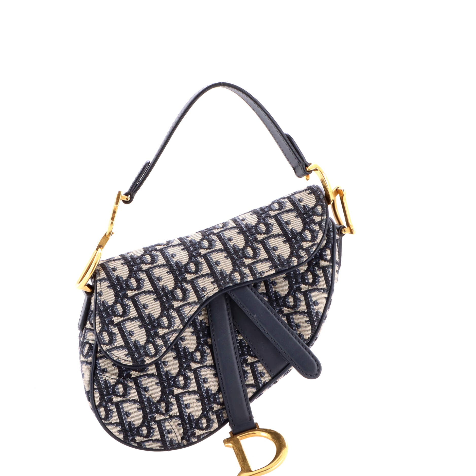 Saddle Handbag Oblique Canvas Mini