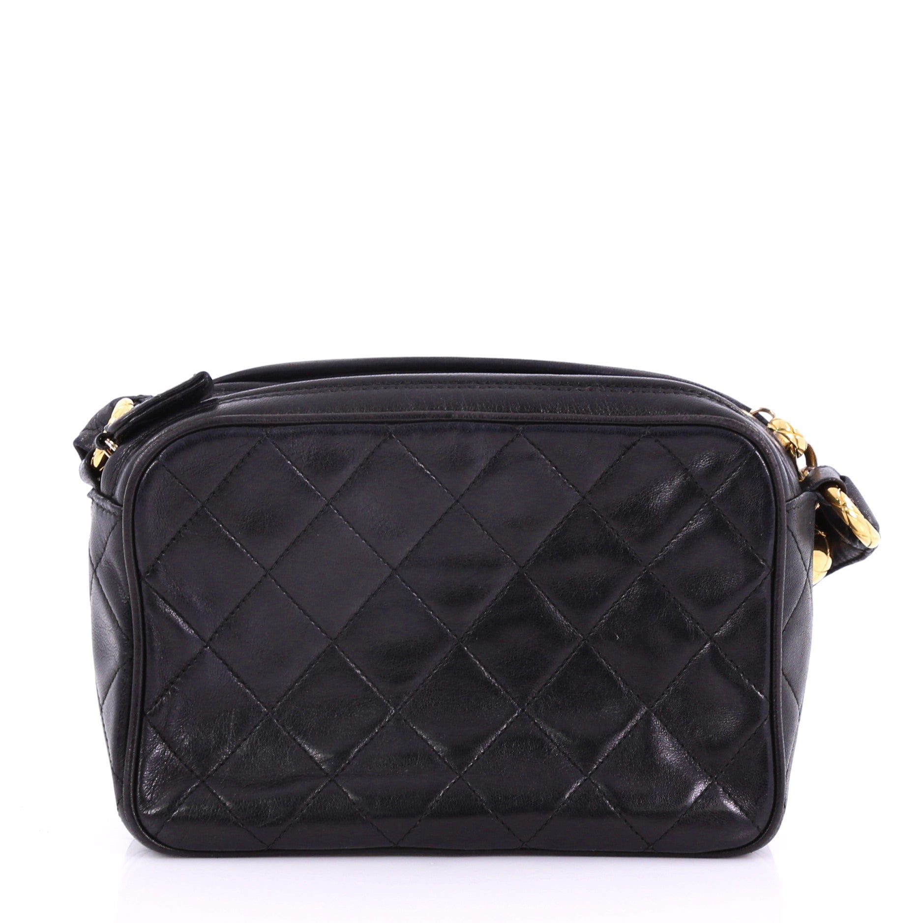 Vintage Diamond CC Camera Bag Quilted Leather Mini