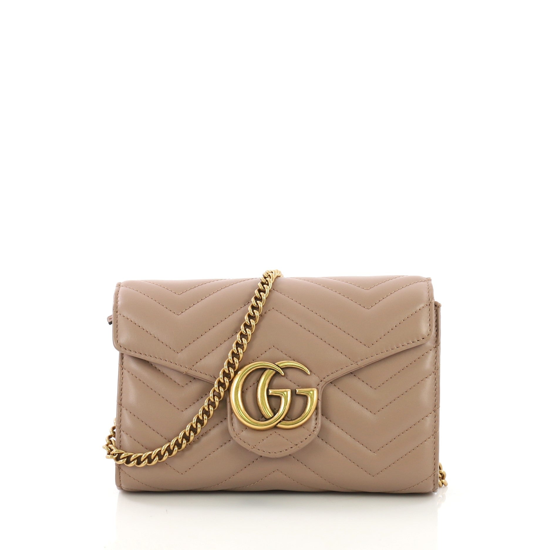 GG Marmont Chain Wallet Matelasse Leather Mini