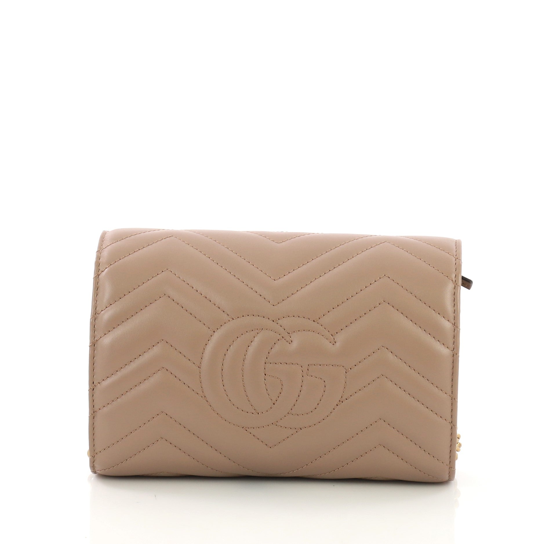 GG Marmont Chain Wallet Matelasse Leather Mini