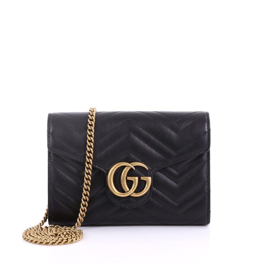 GG Marmont Chain Wallet Matelasse Leather Mini