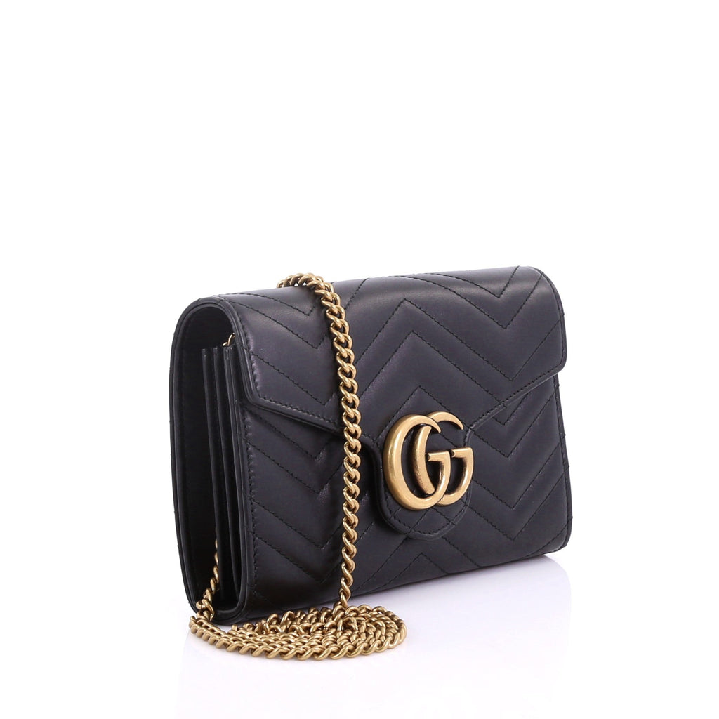 GG Marmont Chain Wallet Matelasse Leather Mini