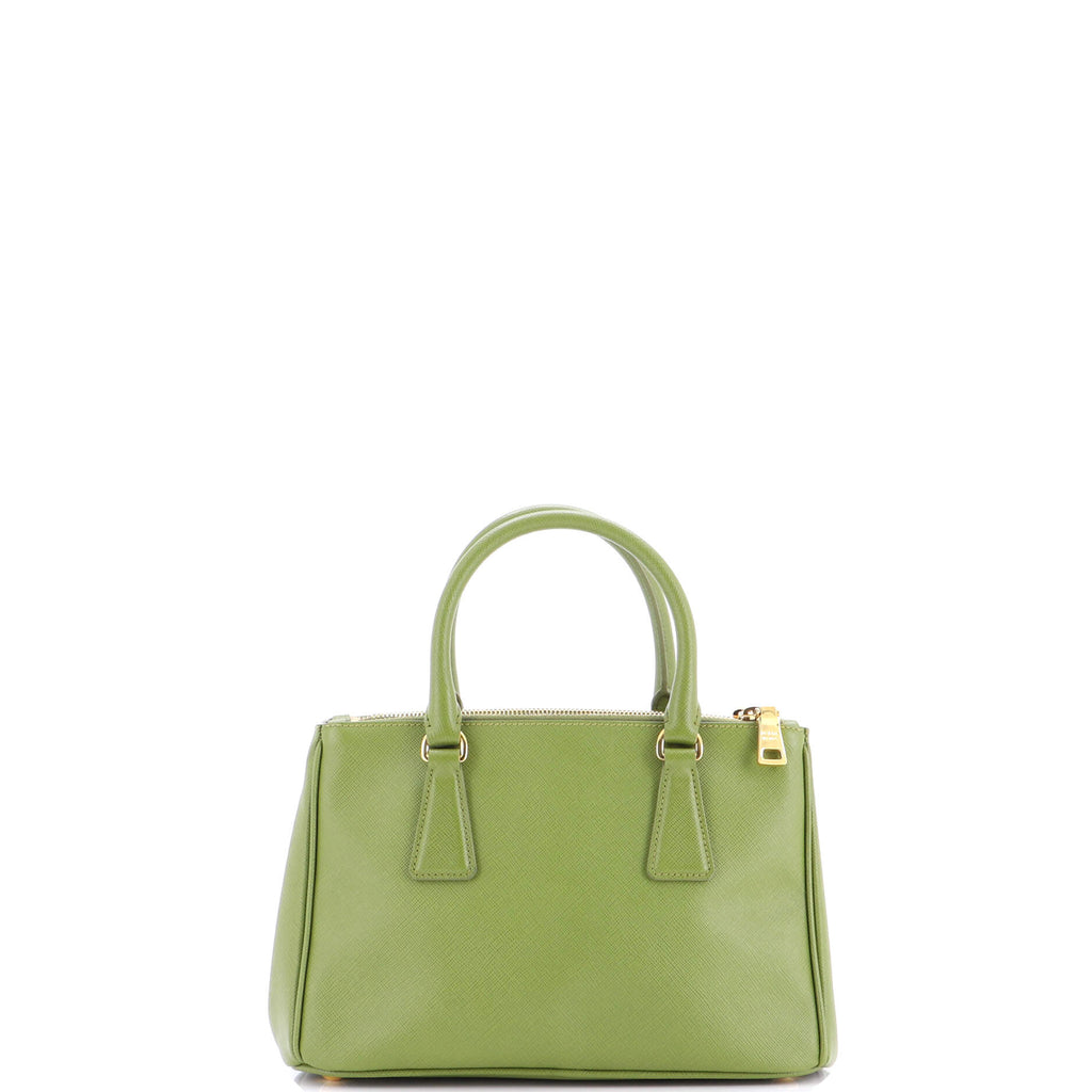 Double Zip Lux Tote Saffiano Leather Mini