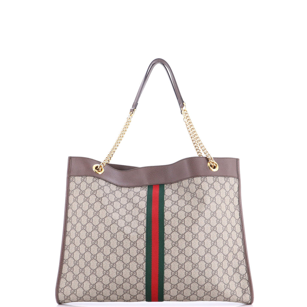 Rajah Chain Tote GG Coated Canvas Large