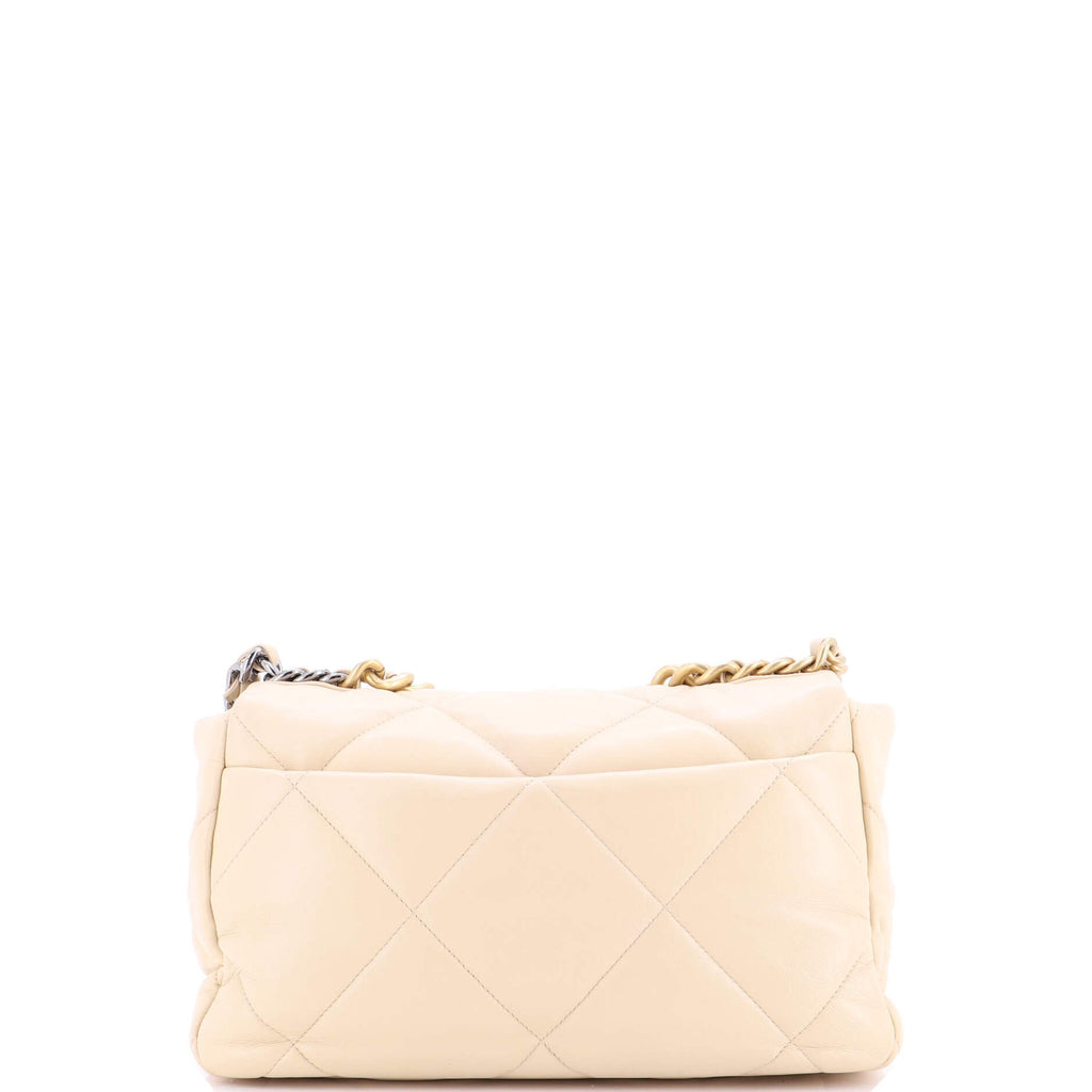 19 Flap Bag Quilted Leather Large