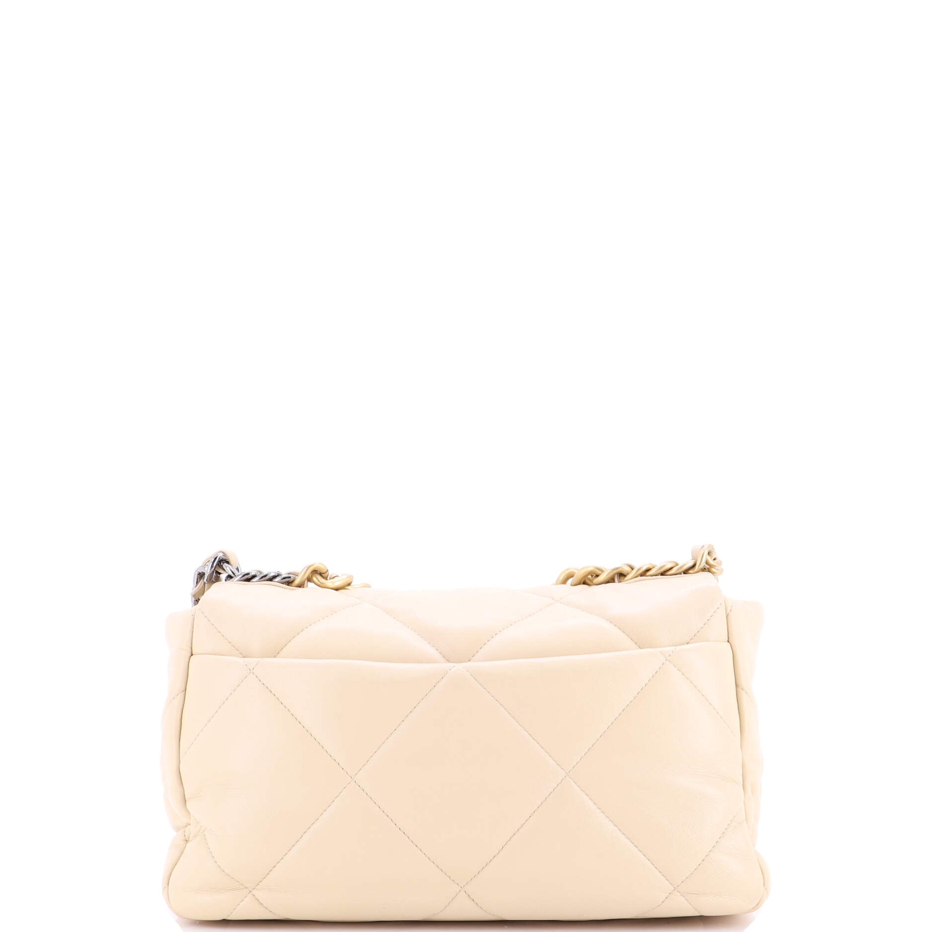19 Flap Bag Quilted Leather Large