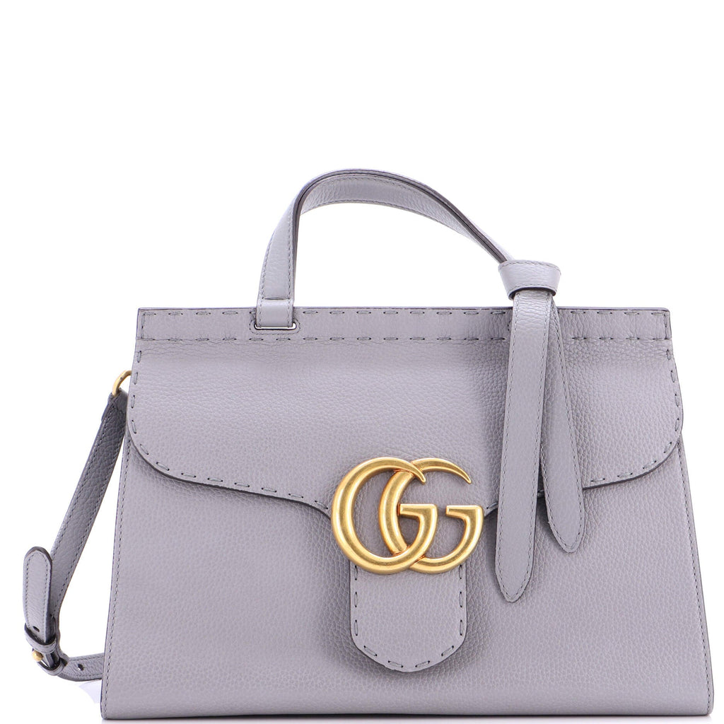 GG Marmont Top Handle Bag Leather Small