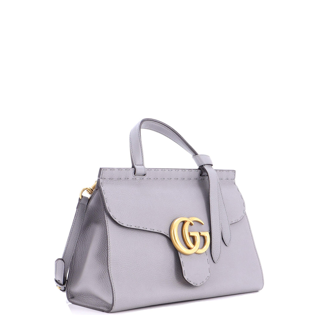 GG Marmont Top Handle Bag Leather Small