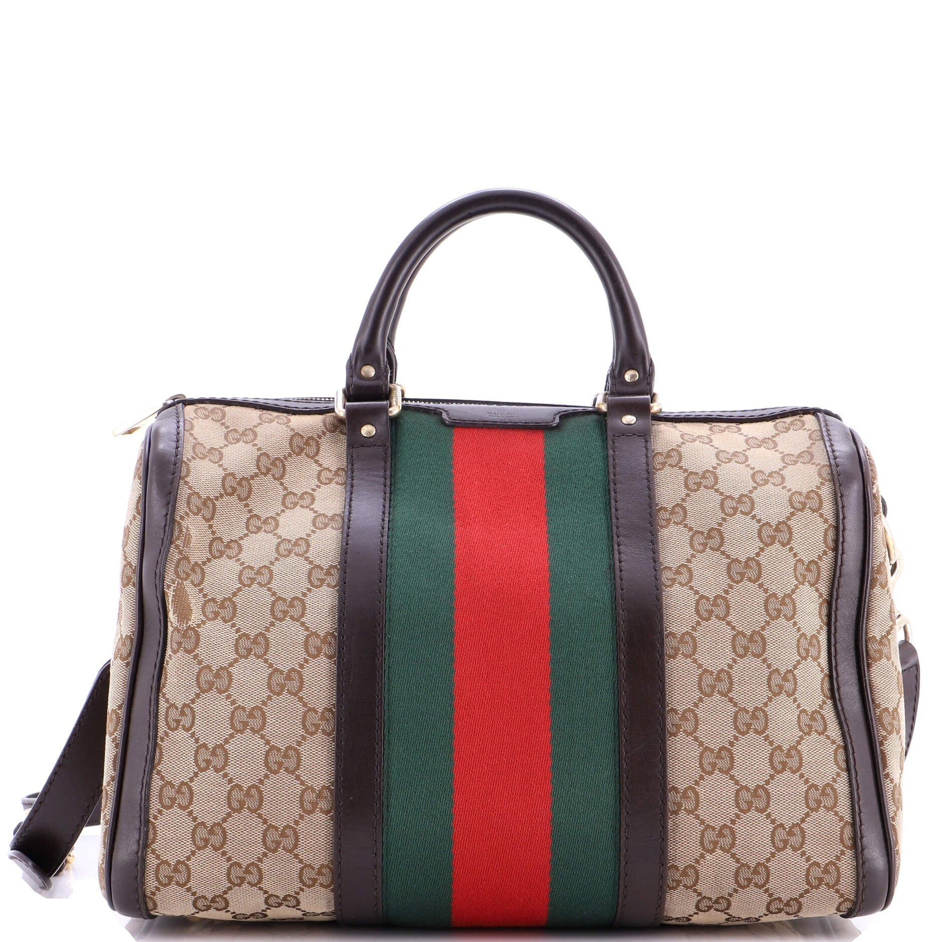 Vintage Web Boston Bag GG Canvas Medium