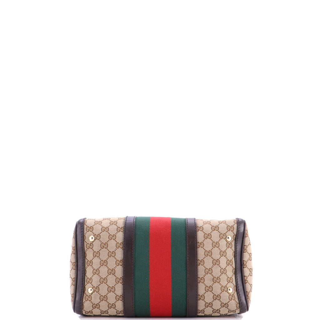 Vintage Web Boston Bag GG Canvas Medium