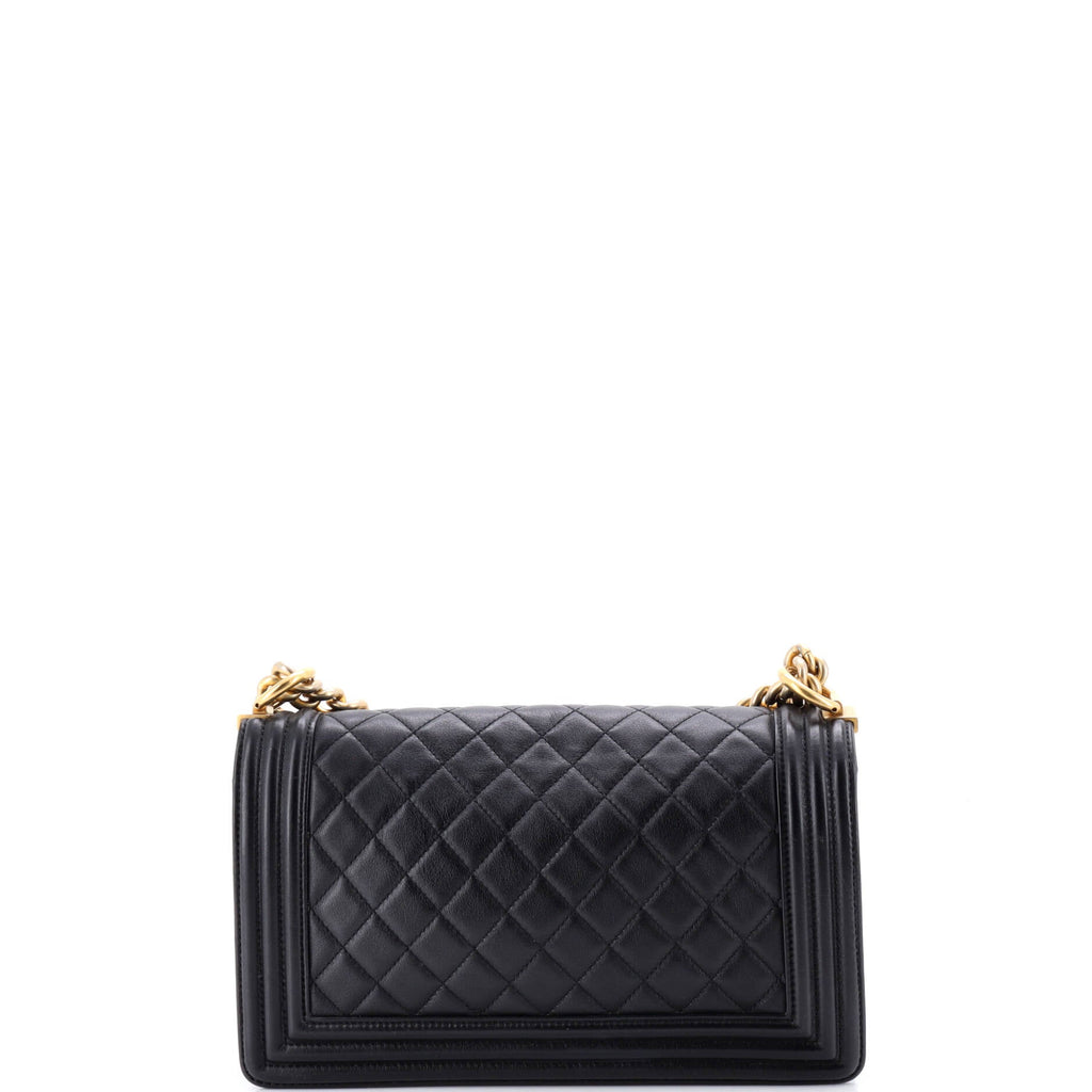 Boy Flap Bag Quilted Lambskin Old Medium