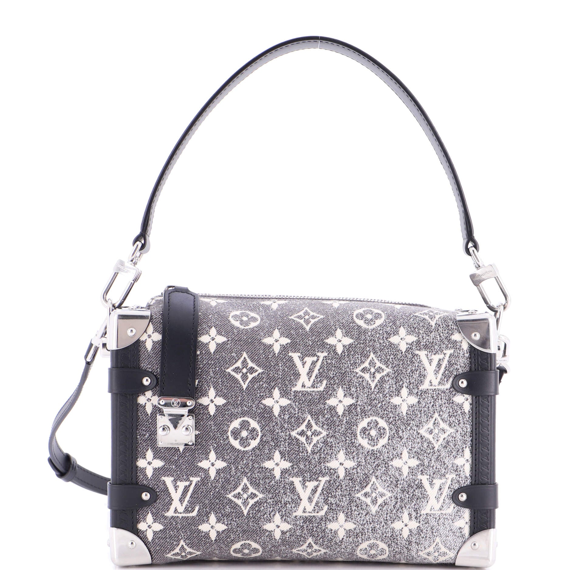 Side Trunk Handbag Monogram Jacquard Denim MM