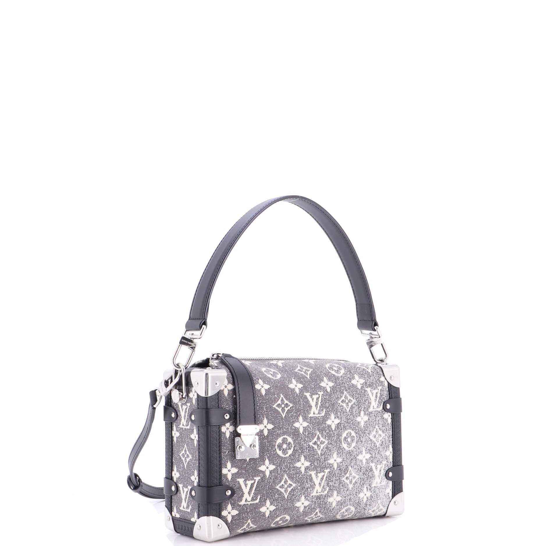 Side Trunk Handbag Monogram Jacquard Denim MM