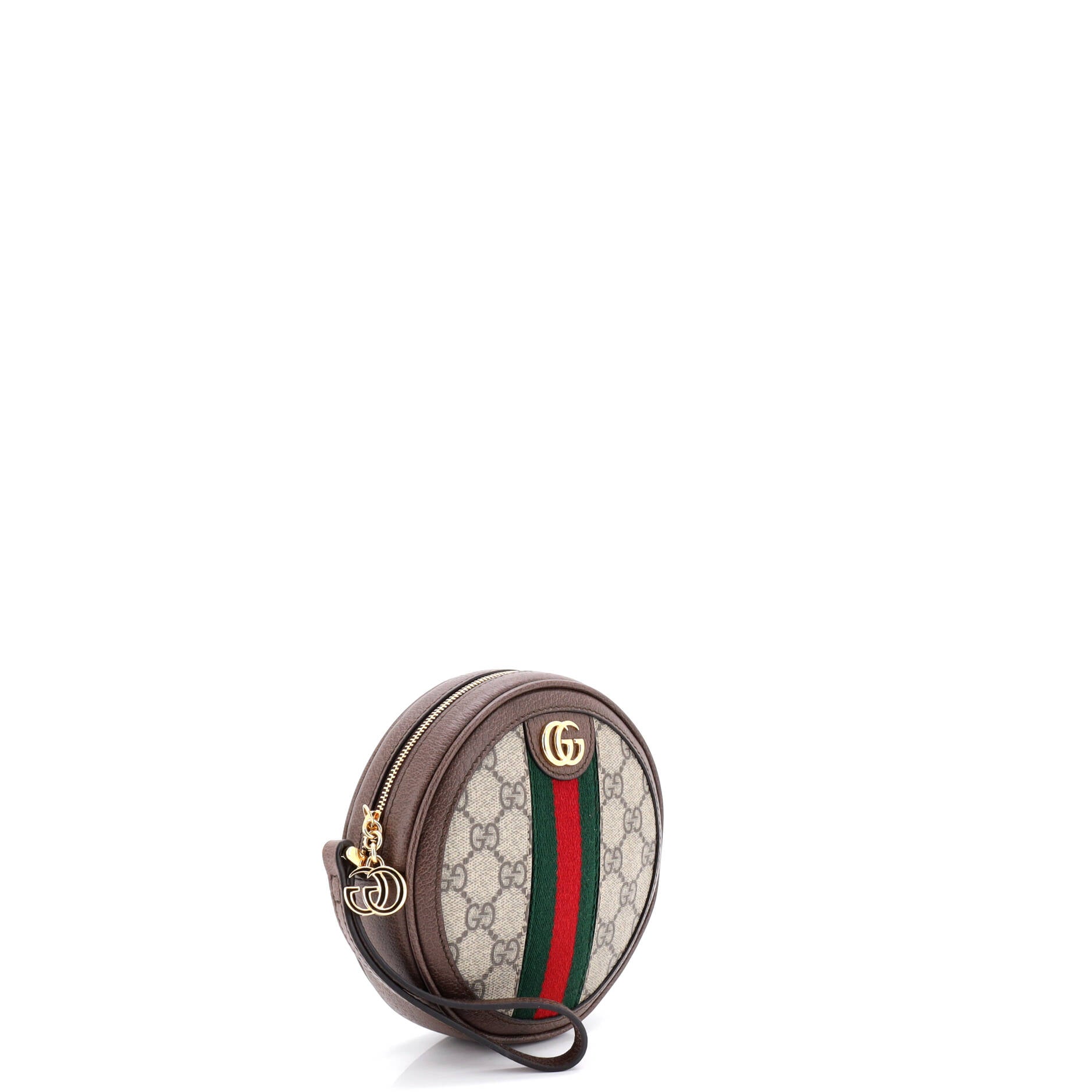 Ophidia Round Wristlet Wallet GG Coated Canvas