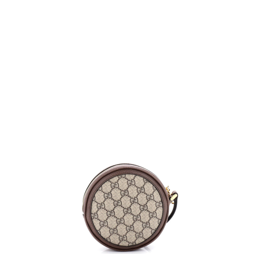 Ophidia Round Wristlet Wallet GG Coated Canvas