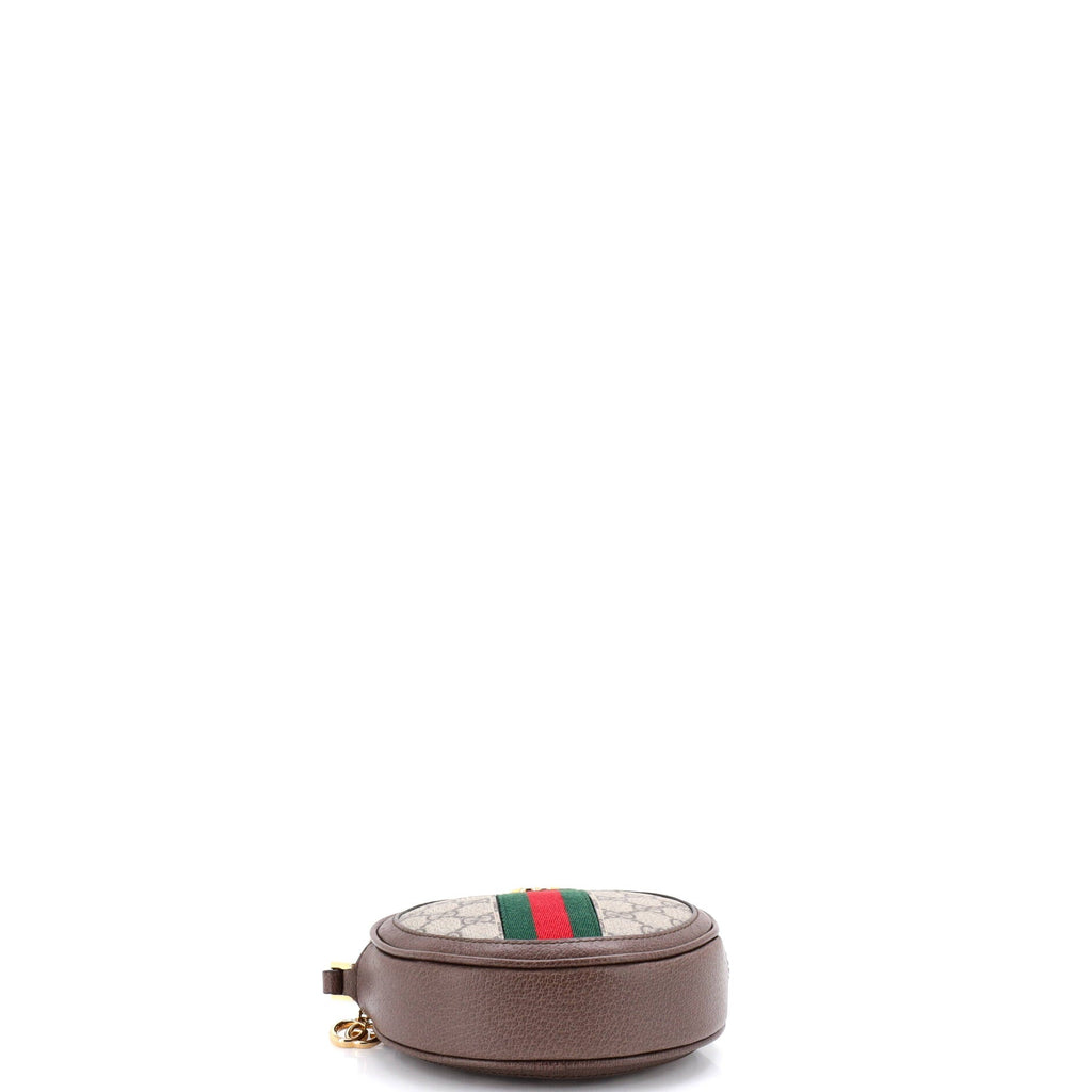 Ophidia Round Wristlet Wallet GG Coated Canvas