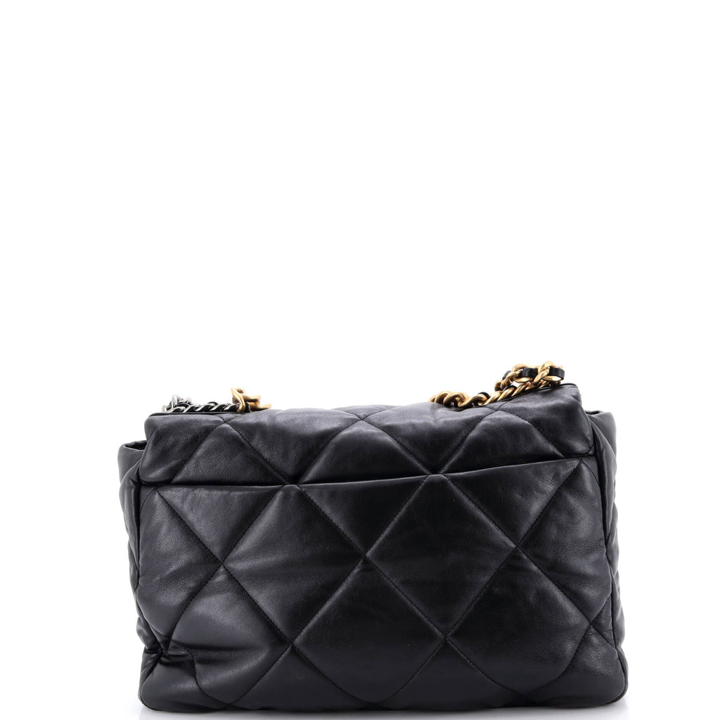 19 Flap Bag Quilted Leather Maxi