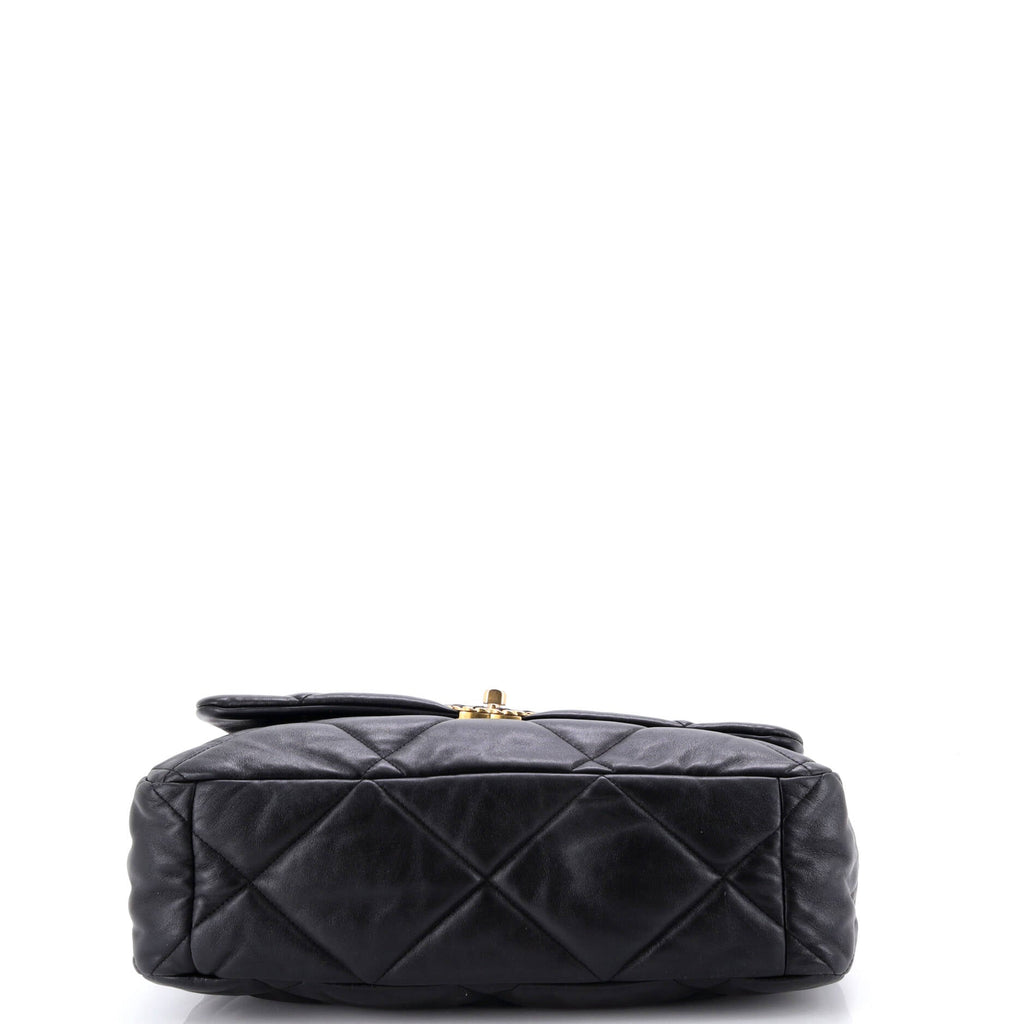 19 Flap Bag Quilted Leather Maxi