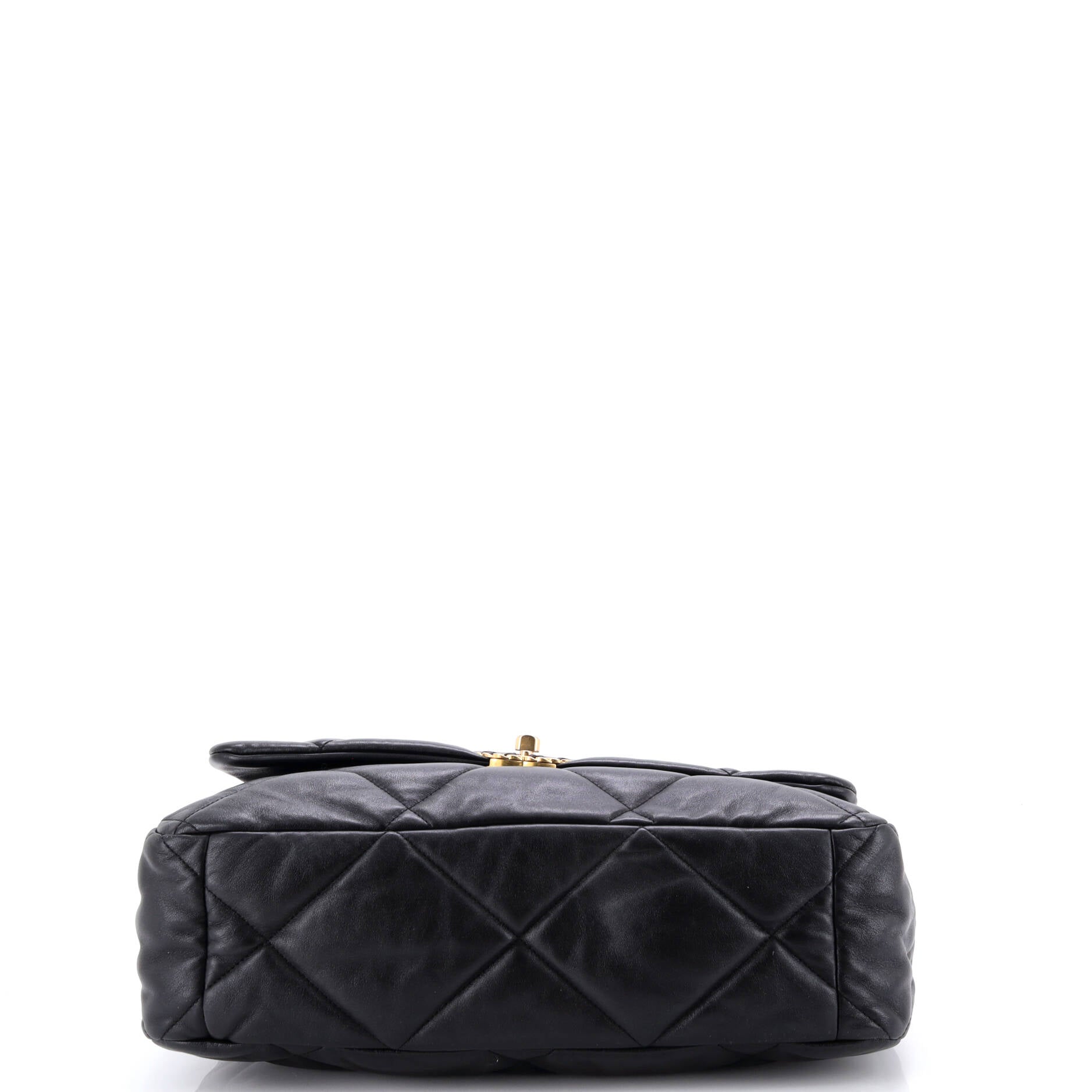 19 Flap Bag Quilted Leather Maxi